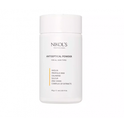 Антисептическая пудра с прополисом Nikols Professional 60гр