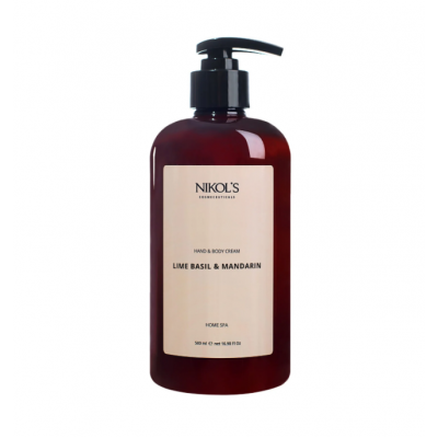Крем для тела увлажняющий(Лайм, Базилик, Мандарин)Nikols 500мл